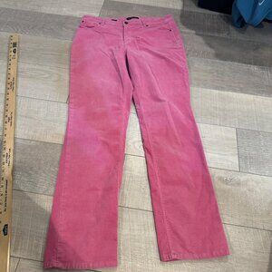 TALBOTS FLAWLESS FIVE POCKET WOMENS PINK CORDUROY PANTS SIZE 8